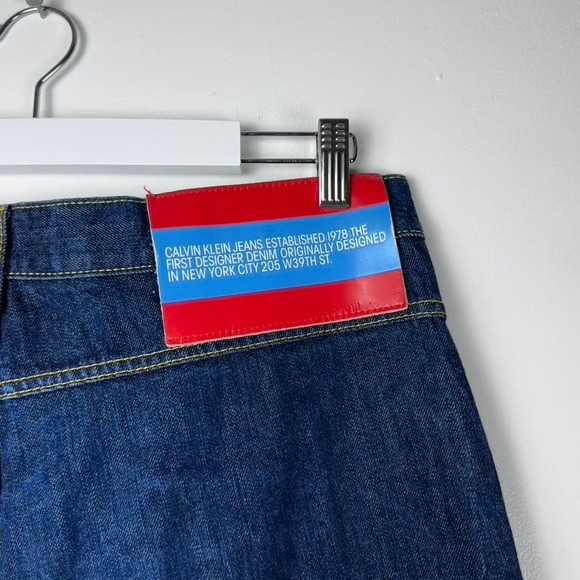 Calvin x Raf Simons Yellow Seam Blue Jeans - Picture 6 of 7